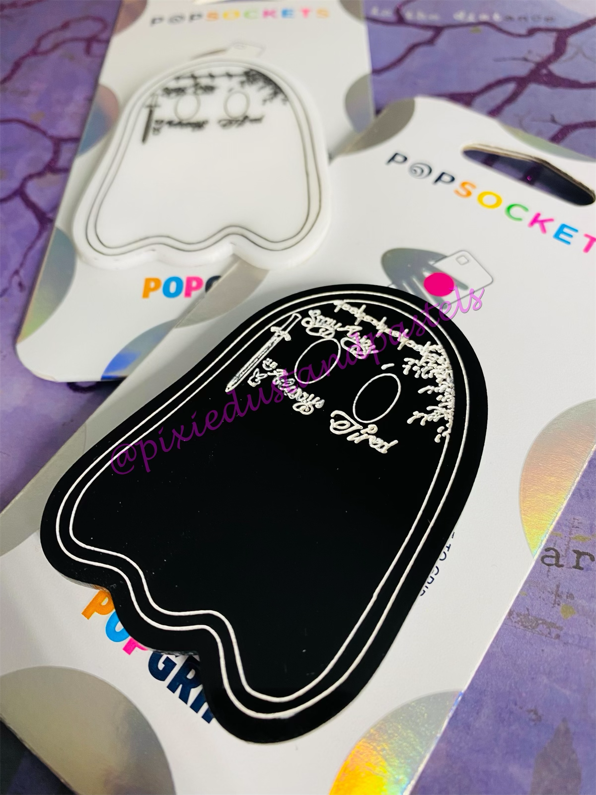 Ghost Malone! Ghost Malone design pop! Music Inspired Ghost Phone Grip or Badge Reel - Custom colors!