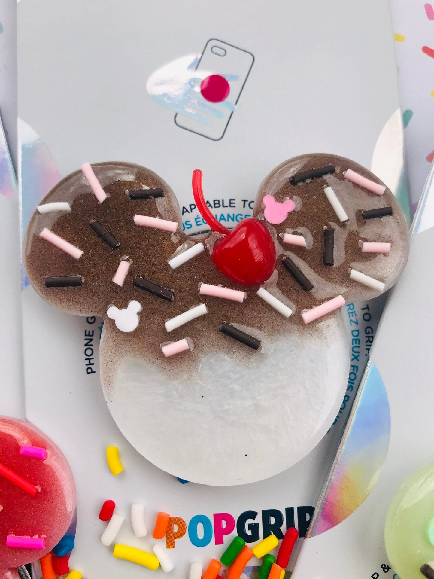 Mickey and Minnie’s Sweet Shop! Ice cream themed Phone Accessory -Phone Socket - Phone Grip
