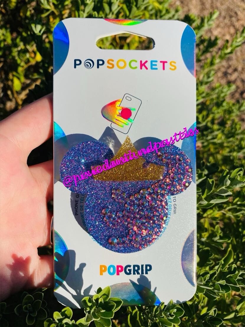 Make it Pink...no...Make it Blue! Aurora's Sleeping Beauty Phone socket - Rhinestone Phone grip