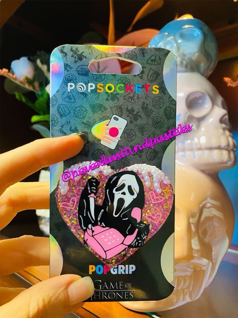 I Scream You Scream We all Scream for Horror Movies! Ghost Phone Socket - Phone Grip - Ornament Scary Movie