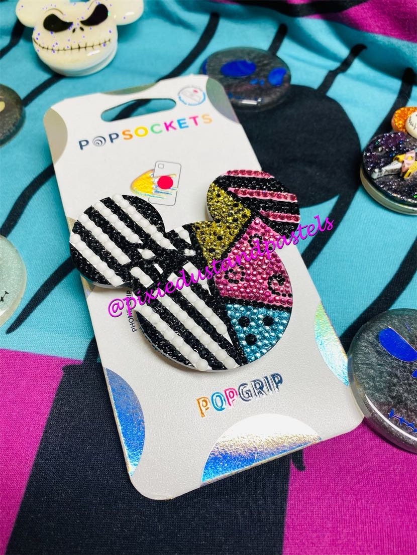 Jack and Sally 'Simply Meant to Be' Bling Phone Grip - Badge Reel - Socket - Pop Design LIMITED QUANTITIES
