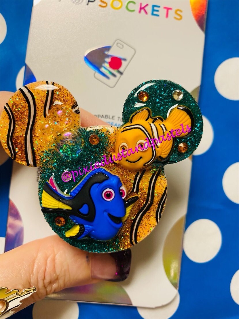 Just keep Swimming...Just keep Swimming! Dory & Nemo themed Phone Accessory or Badge Reel -