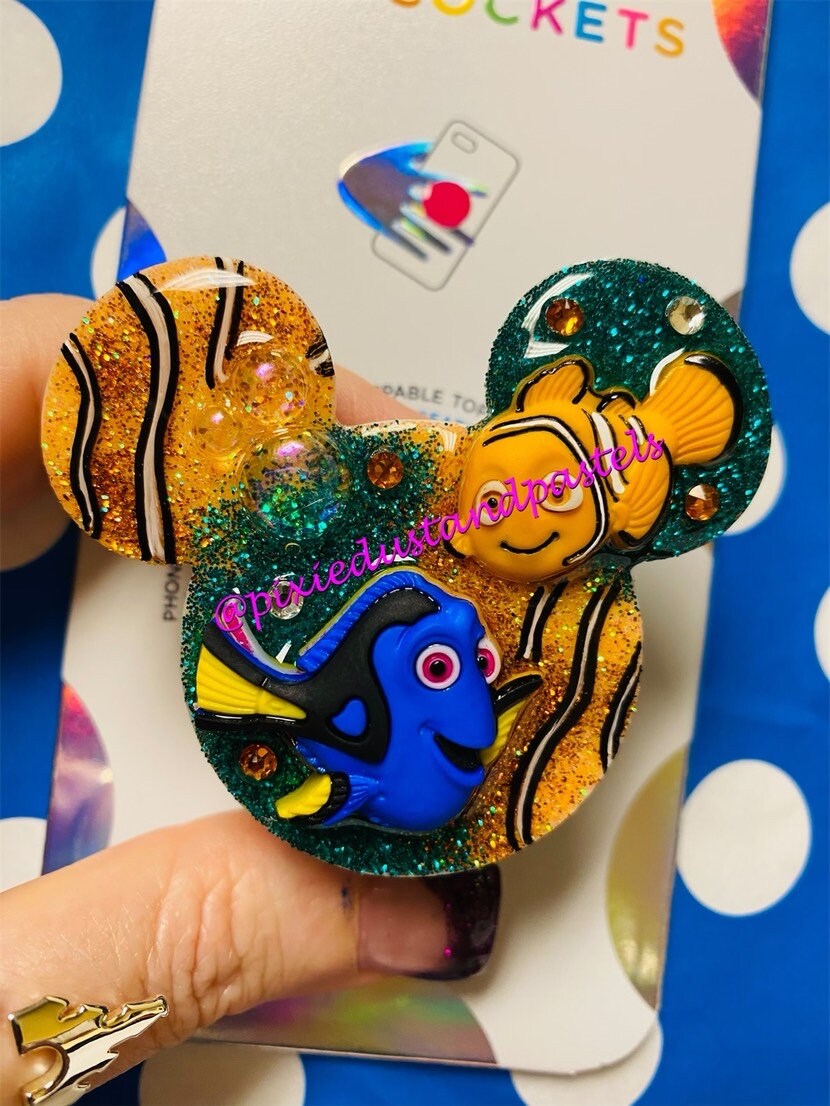 Just keep Swimming...Just keep Swimming! Dory & Nemo themed Phone Accessory or Badge Reel -
