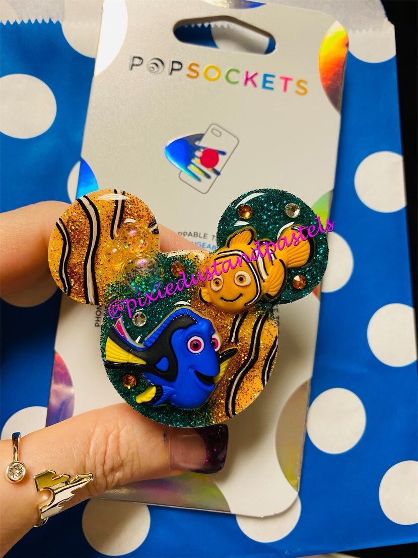 Just keep Swimming...Just keep Swimming! Dory & Nemo themed Phone Accessory or Badge Reel -