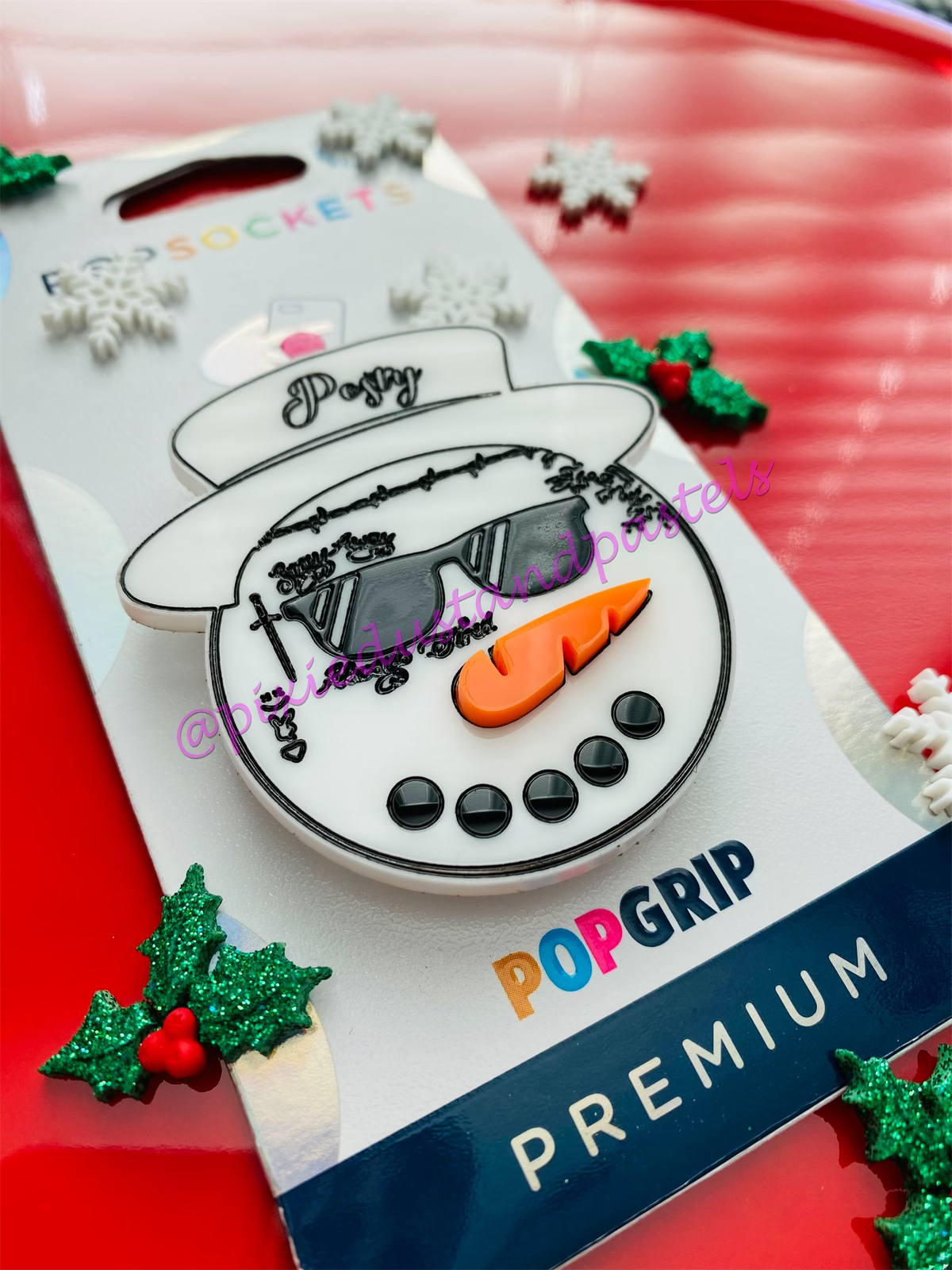 Posty the Snowman! Posty Malone the Snowman Phone Grip or Holiday Ornament!