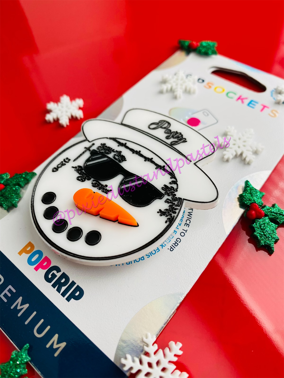 Posty the Snowman! Posty Malone the Snowman Phone Grip or Holiday Ornament!