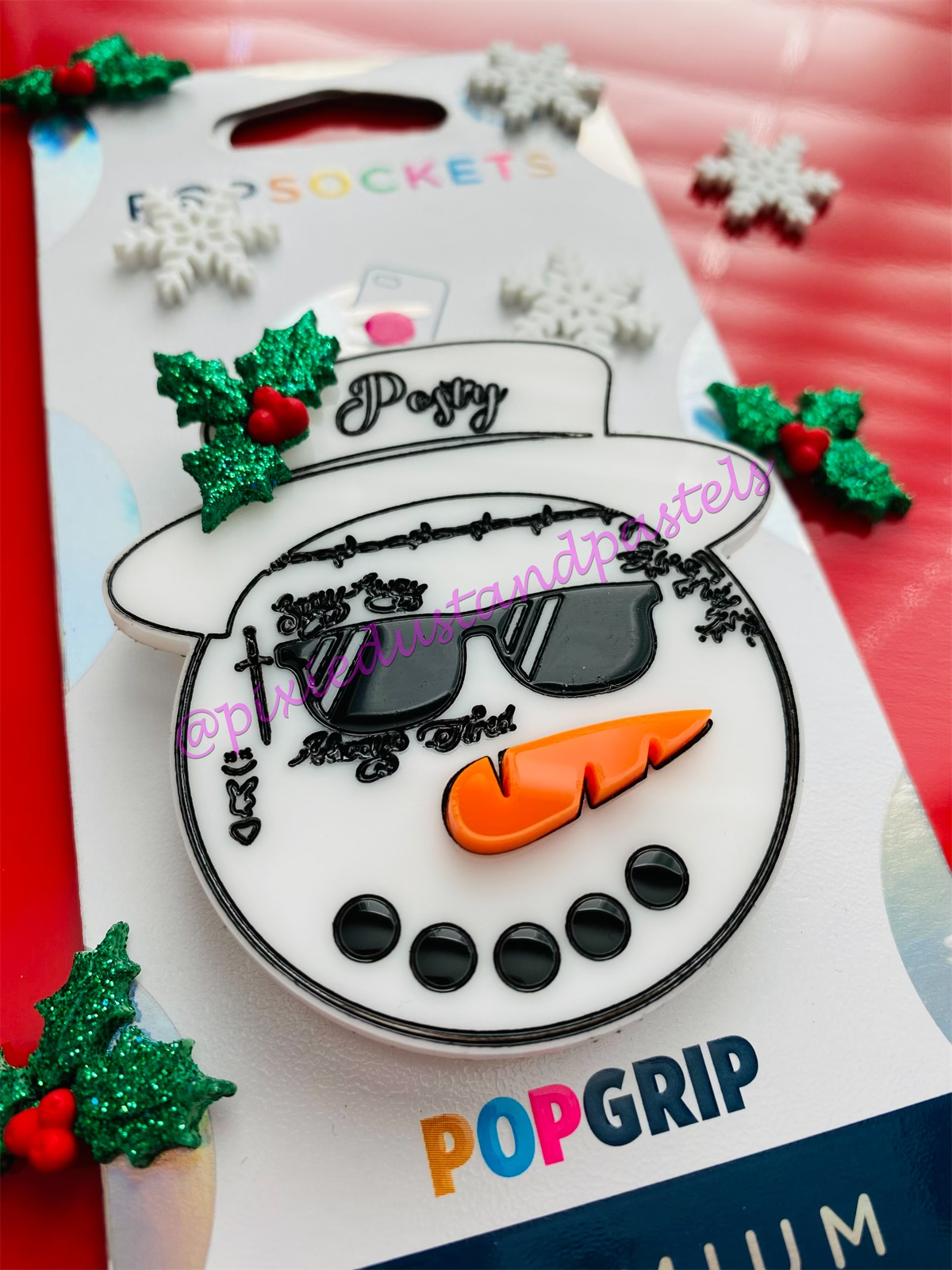 Posty the Snowman! Posty Malone the Snowman Phone Grip or Holiday Ornament!