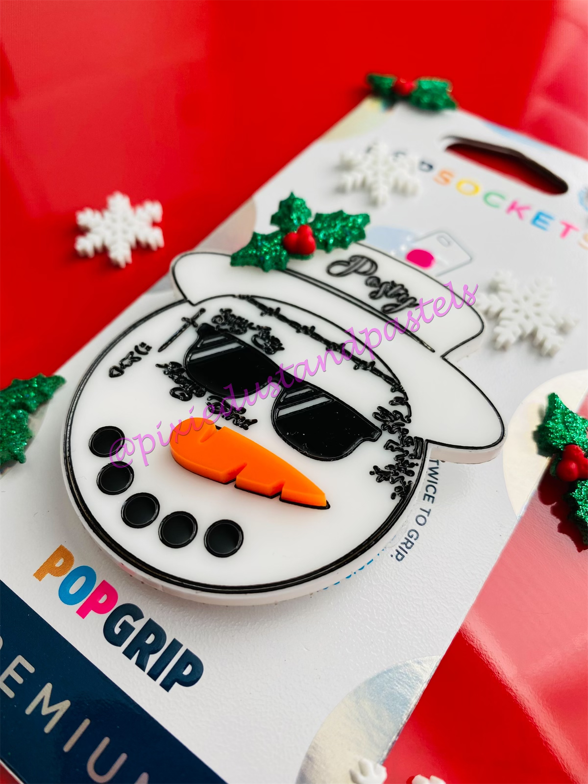 Posty the Snowman! Posty Malone the Snowman Phone Grip or Holiday Ornament!