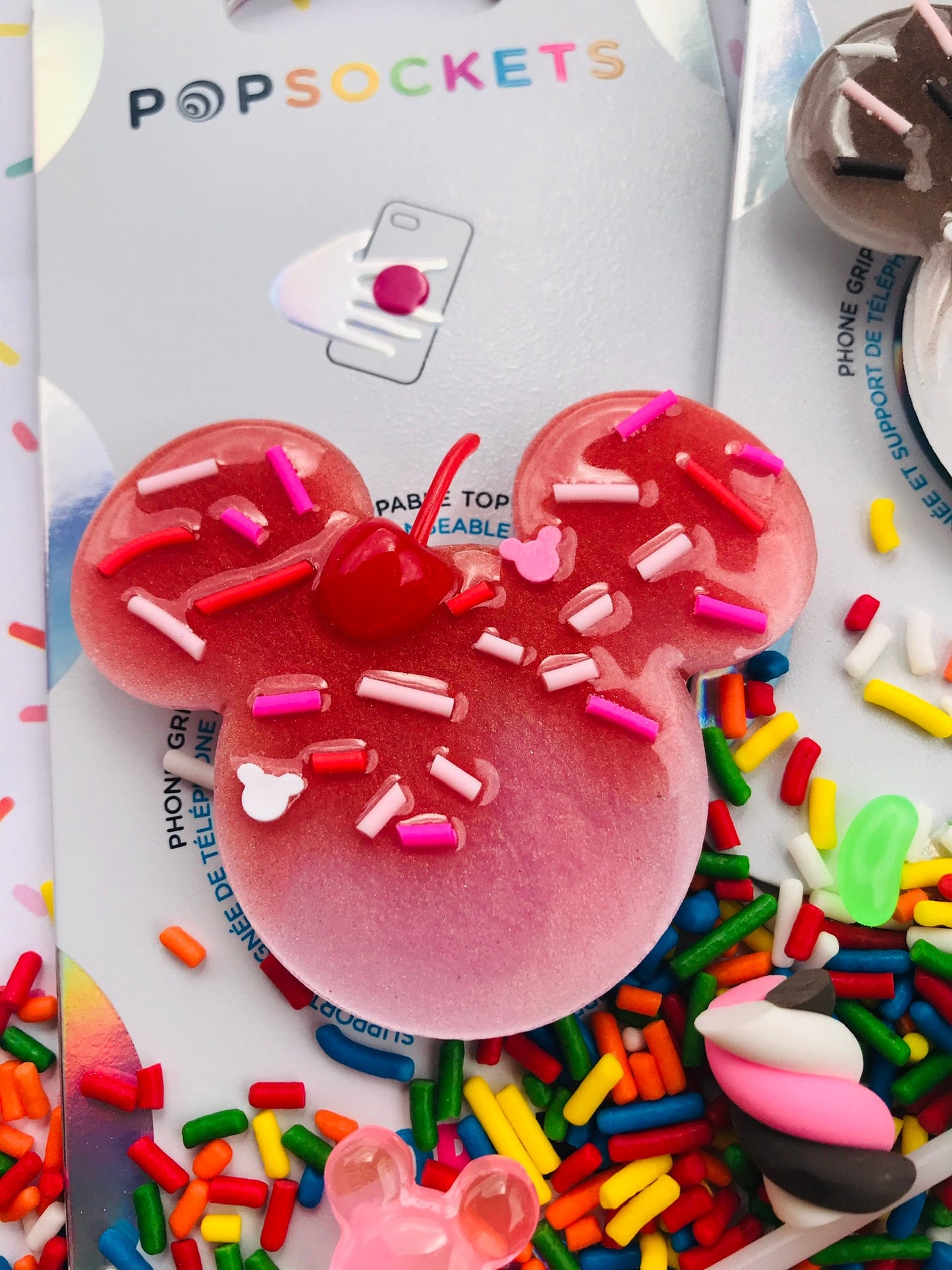 Mickey and Minnie’s Sweet Shop! Ice cream themed Phone Accessory -Phone Socket - Phone Grip