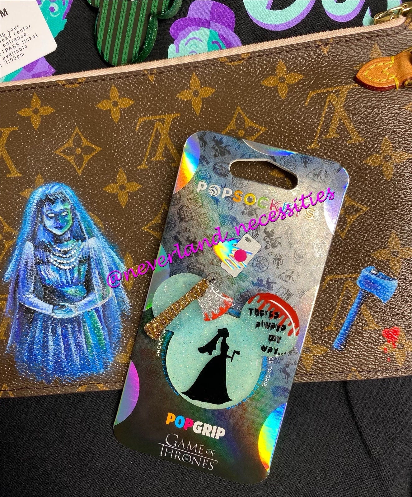 Constance Hatchaway ‘There’s always my way’ Phone Socket - Haunted Mansion Phone Grip - Glows in the dark!