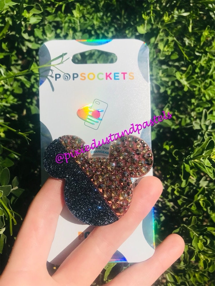 Best of Both Worlds Magical Glitter and Crystal Phone Socket - Phone Grip - Personalize your design!