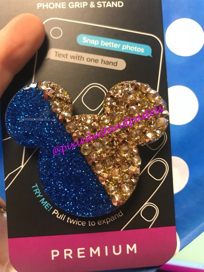 Best of Both Worlds Magical Glitter and Crystal Phone Socket - Phone Grip - Personalize your design!