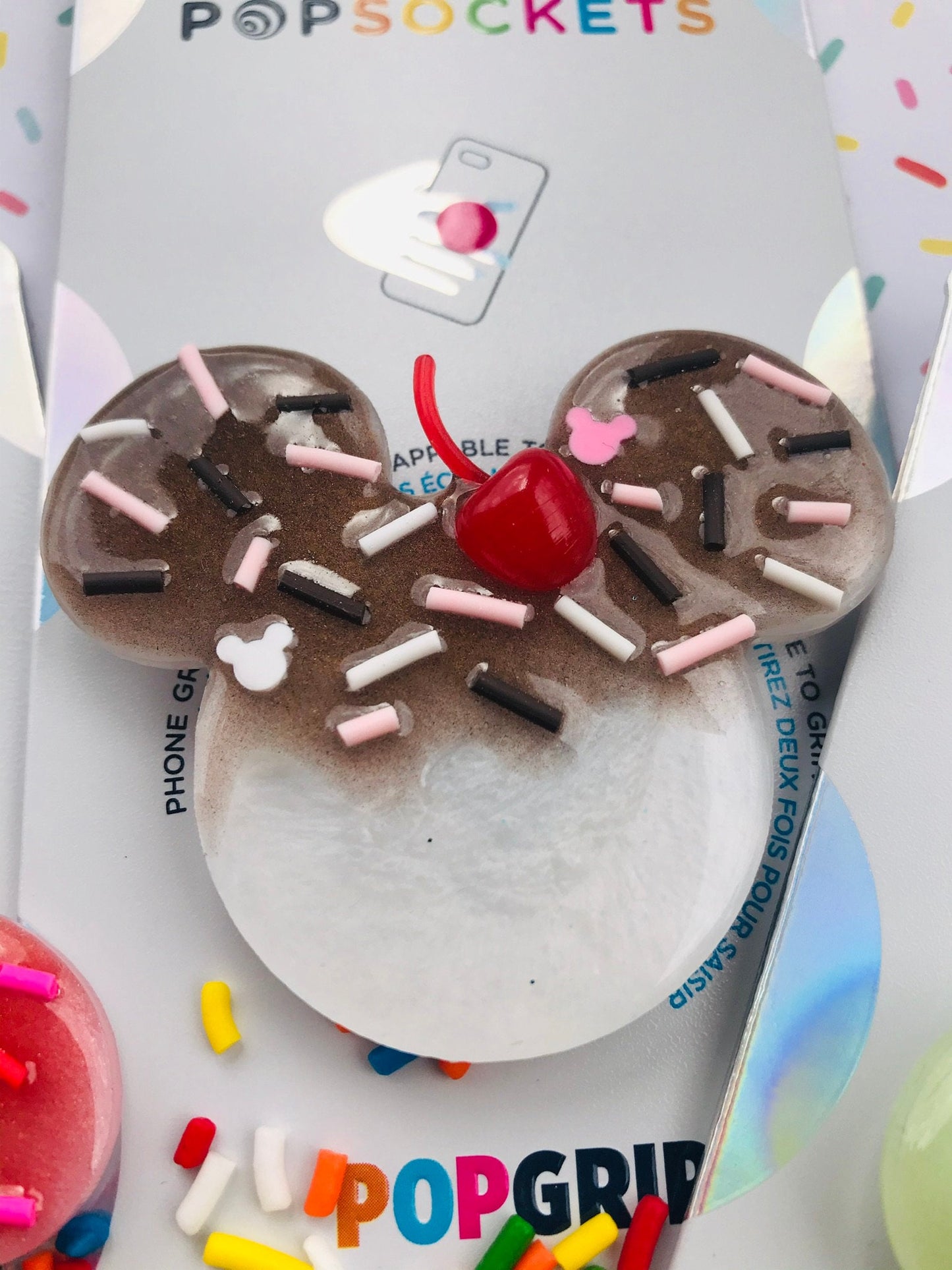 Mickey and Minnie’s Sweet Shop! Ice cream themed Phone Accessory -Phone Socket - Phone Grip