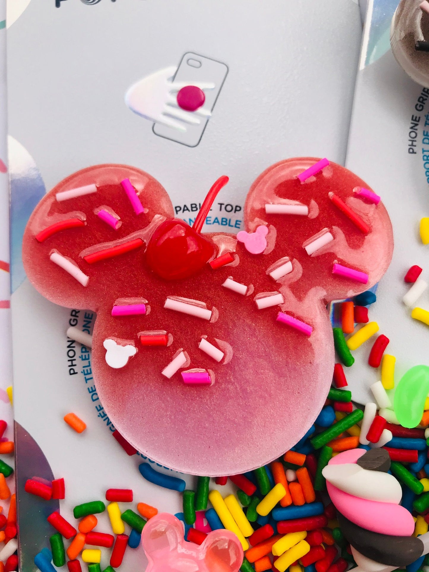 Mickey and Minnie’s Sweet Shop! Ice cream themed Phone Accessory -Phone Socket - Phone Grip
