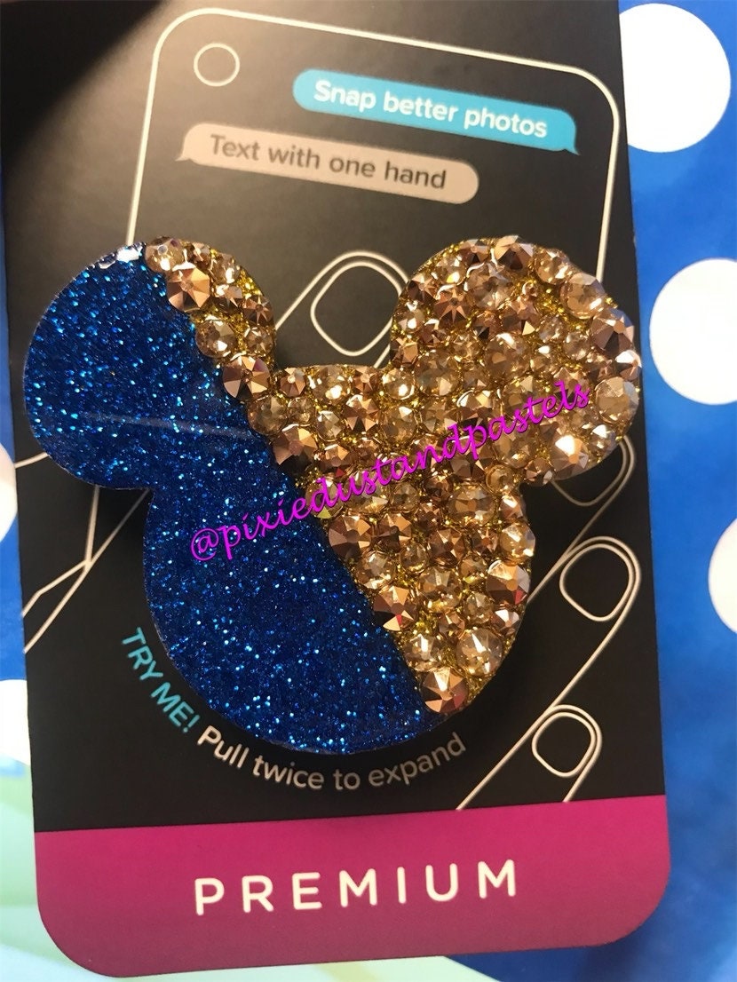 Best of Both Worlds Magical Glitter and Crystal Phone Socket - Phone Grip - Personalize your design!