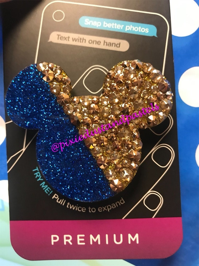 Best of Both Worlds Magical Glitter and Crystal Phone Socket - Phone Grip - Personalize your design!