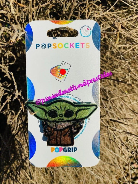 Baby, Yoda one for me! Baby Grogu Alien Child Phone socket or Badge Reel! Phone Grip pop for your phone!