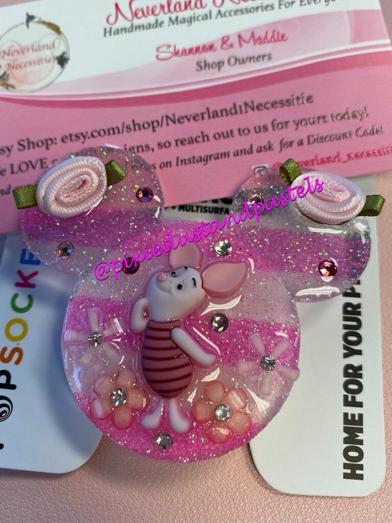 Pink Piglet Phone Grip - Winnie the Pooh Phone Grip!