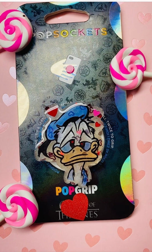 Lovestruck Donald! Duck in Love Phone Grip or Badge Reel - Fab 5 Socket for your Phone!