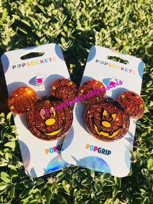 It's Halloween Time! Mickeys Pumpkin Party Phone Socket or Badge Reel Halloween Phone Grip - Not so Scary Halloween Party!