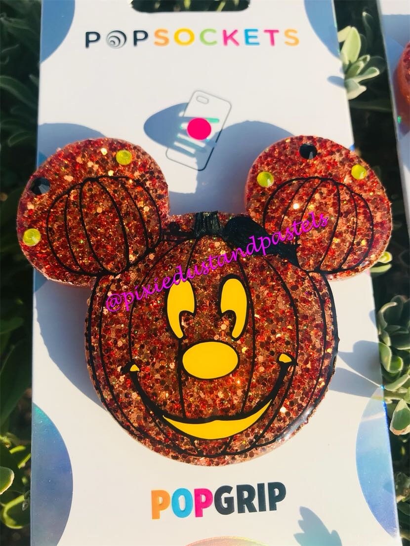 It's Halloween Time! Mickeys Pumpkin Party Phone Socket or Badge Reel Halloween Phone Grip - Not so Scary Halloween Party!