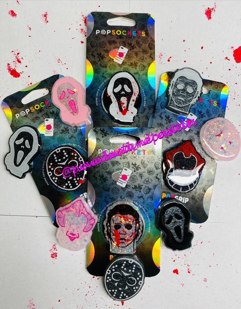 Horror Guys Halloween Phone Grips! Pennywise - Jason - Ghost - Michael - Halloween Horror Nights!