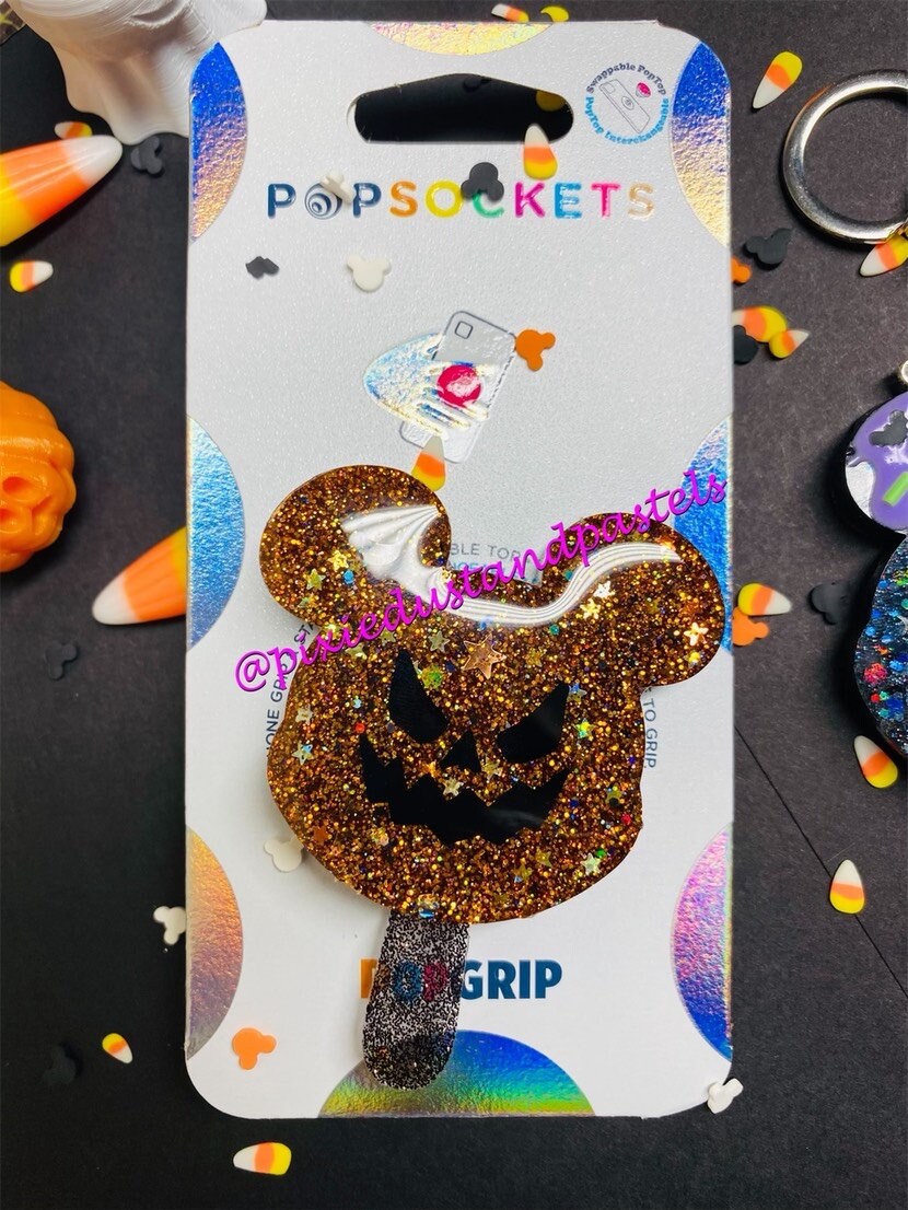 Halloween Mickey Shaped Treats Galore!  Phone Grip or Badge Reel - Get your Treat on this Halloween with a new Phone Grip!