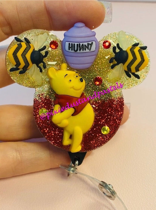 Pooh's Hunny Pot Phone Grip! Winnie the Pooh Phone Grip or Badge Reel