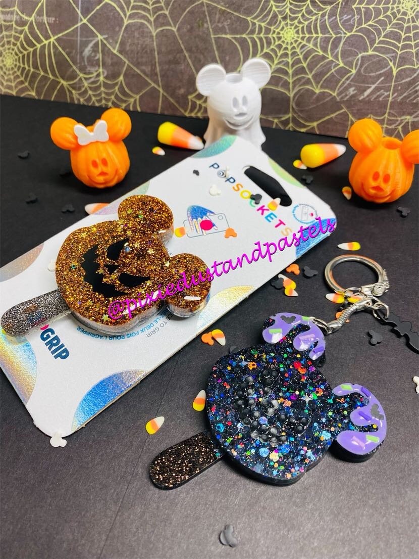 Halloween Mickey Shaped Treats Galore!  Phone Grip or Badge Reel - Get your Treat on this Halloween with a new Phone Grip!