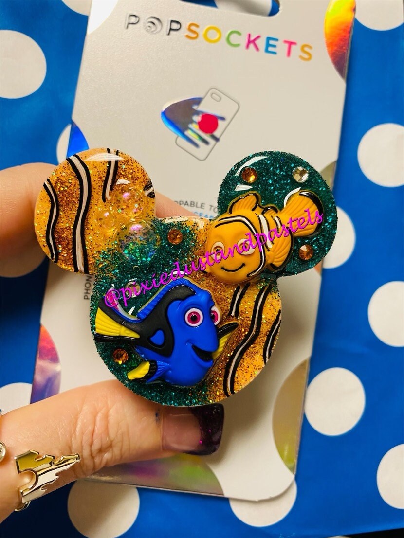 Just keep Swimming...Just keep Swimming!  Dory & Nemo themed Phone Accessory or Badge Reel -