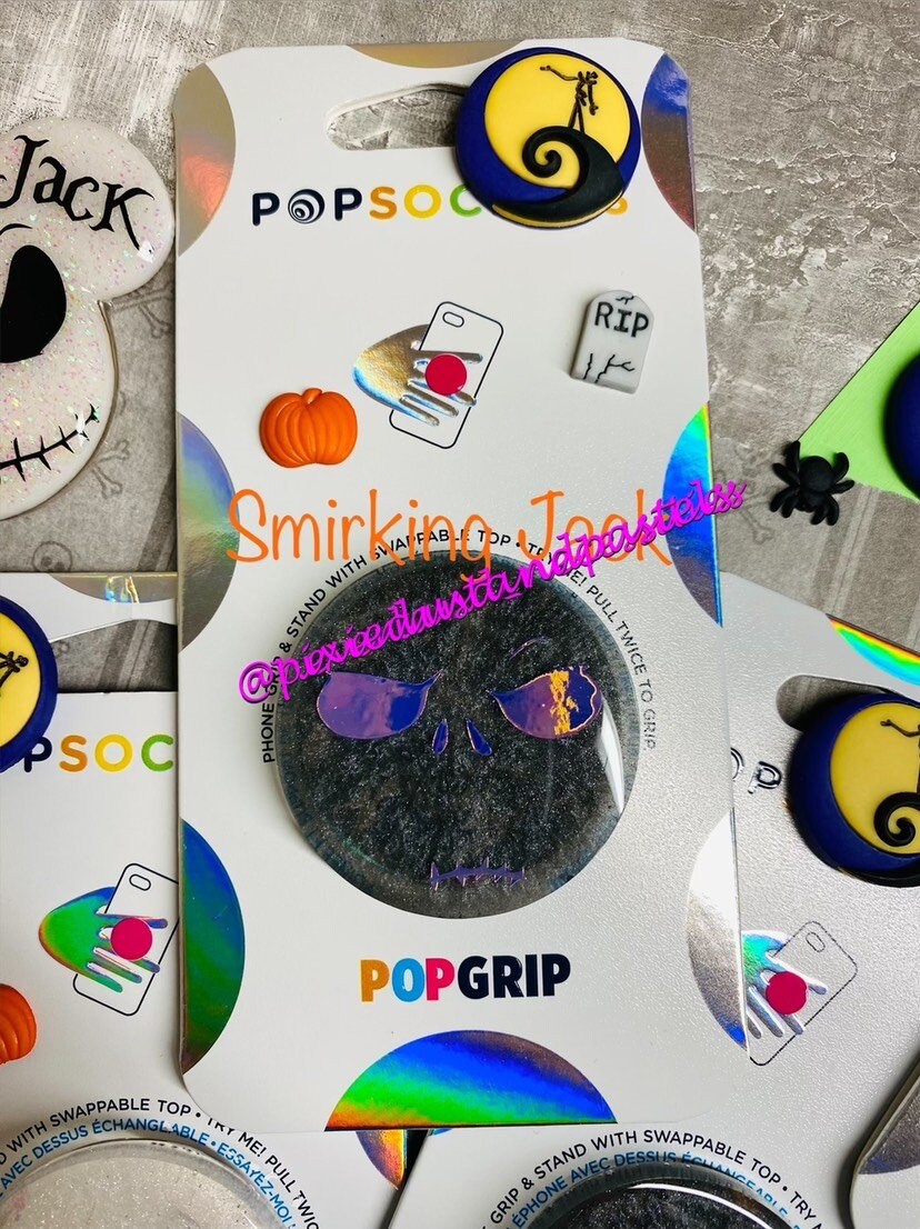 The Many Faces of Jack Phone Grip - Jack Skellington Nightmare Before Christmas Phone socket - Keychain - Badge Reel