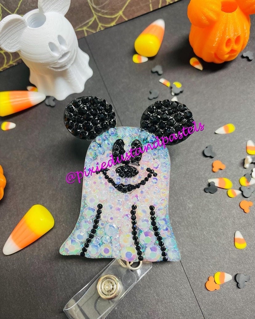 BOO!! Halloween Mickey Phone Grip or Badge Reel - Get Batty or Ghostly this Halloween with a new Phone Grip!