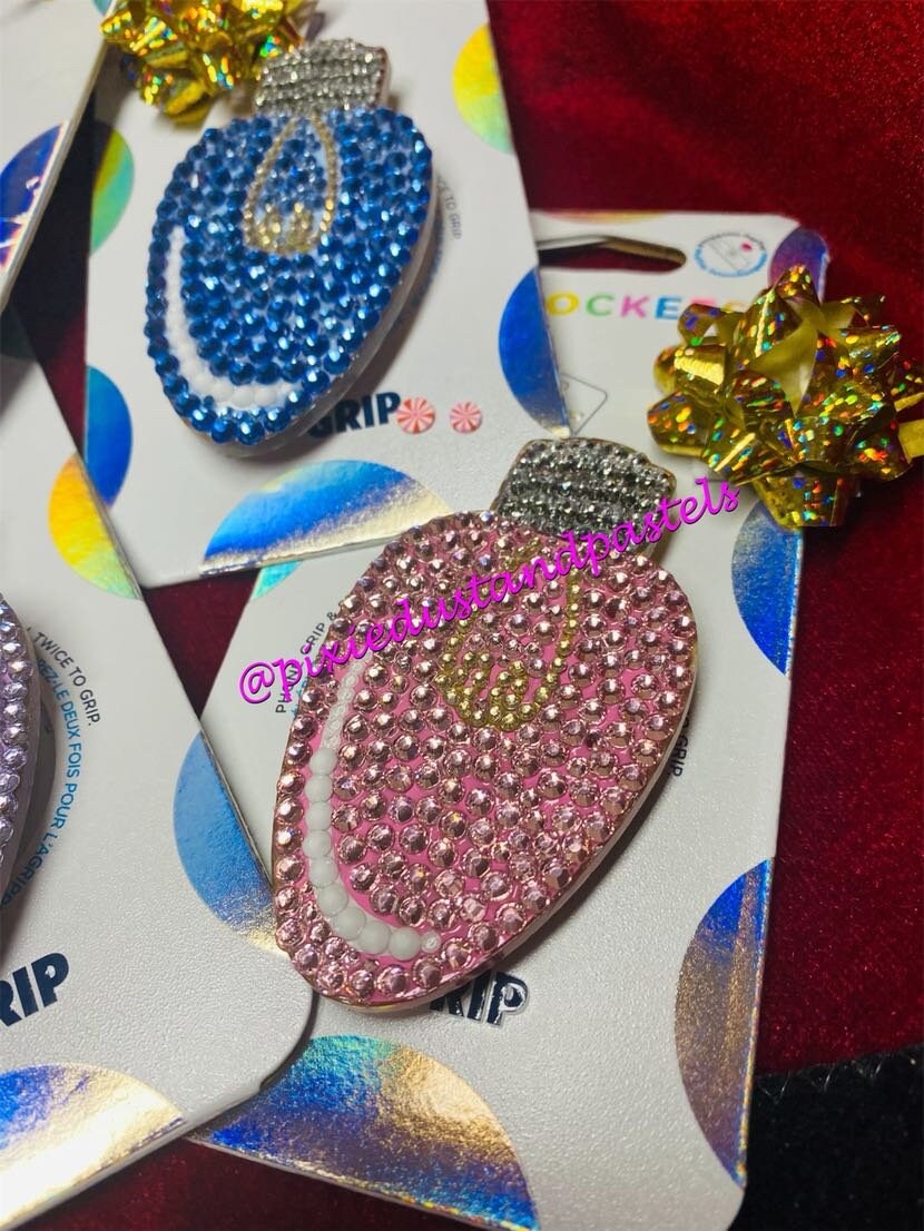 Shining Bright! Holiday Lights Bling Phone Accessory or Badge Reel - Choose your Color!