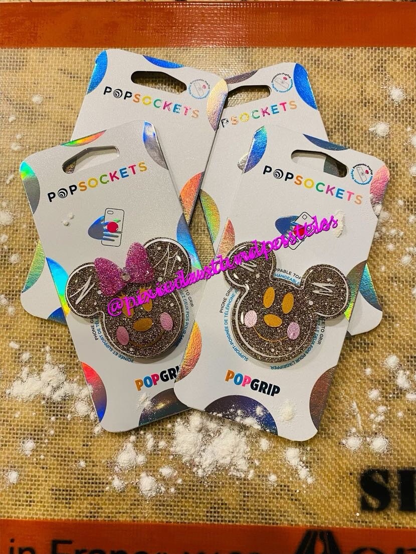 Freshly Baked! Gingerbread Mickey and Minnie Phone Accessory or Badge Reel - Holiday Sweets!