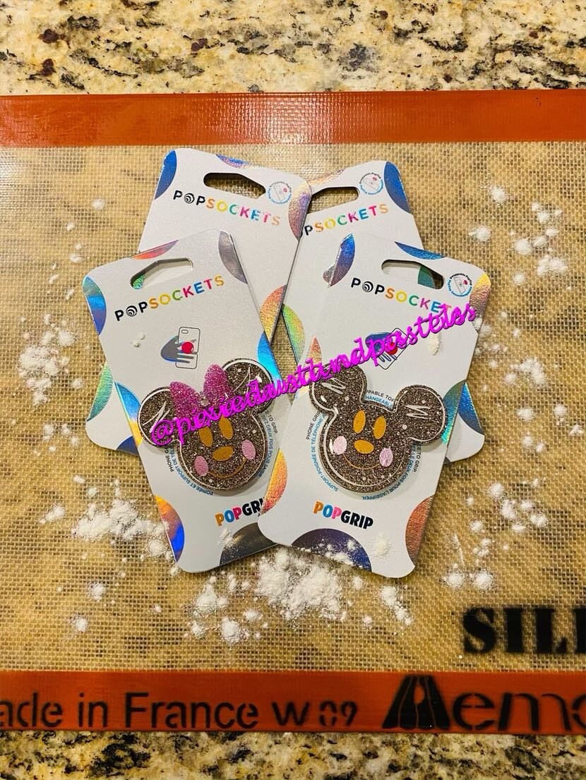 Freshly Baked! Gingerbread Mickey and Minnie Phone Accessory or Badge Reel - Holiday Sweets!