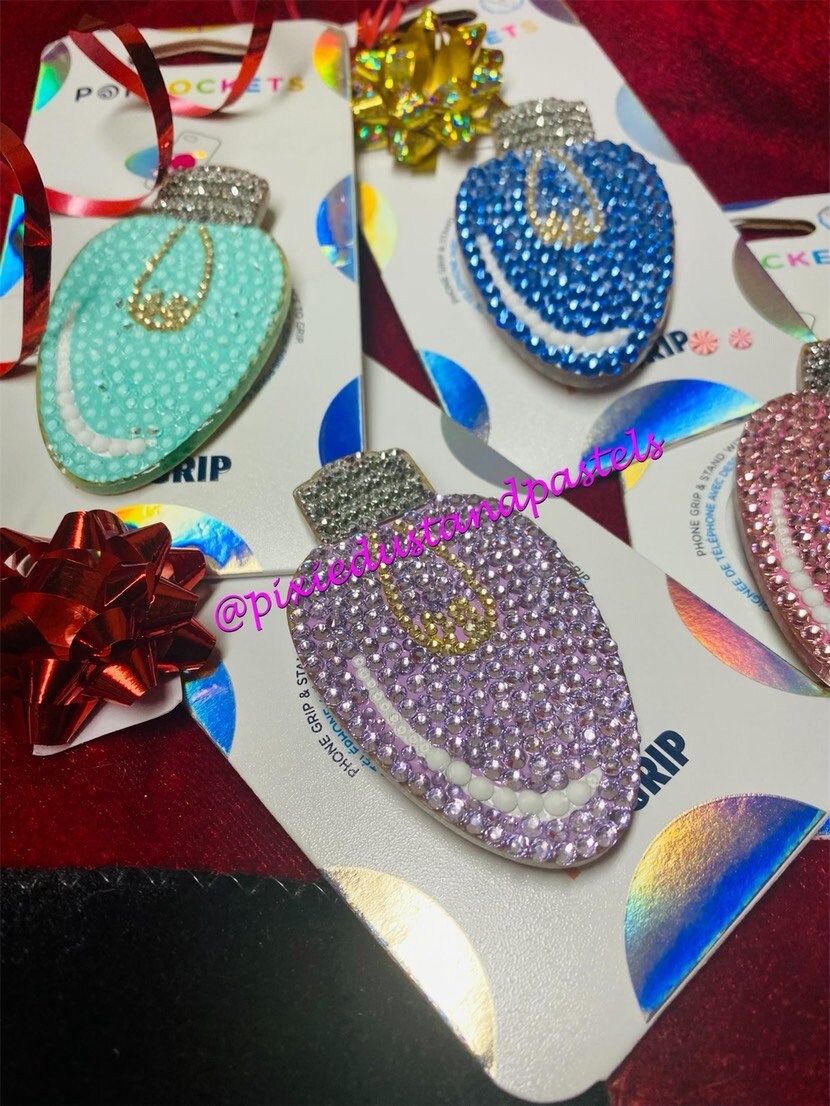 Shining Bright! Holiday Lights Bling Phone Accessory or Badge Reel - Choose your Color!