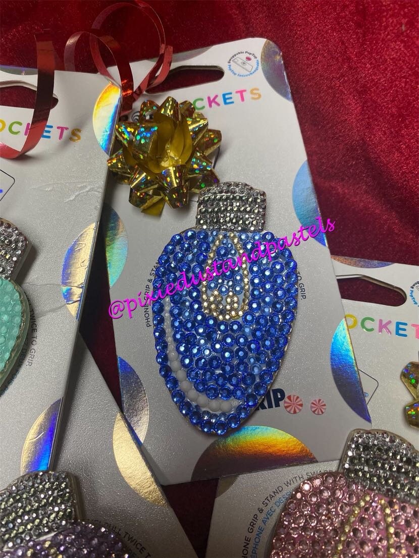 Shining Bright! Holiday Lights Bling Phone Accessory or Badge Reel - Choose your Color!