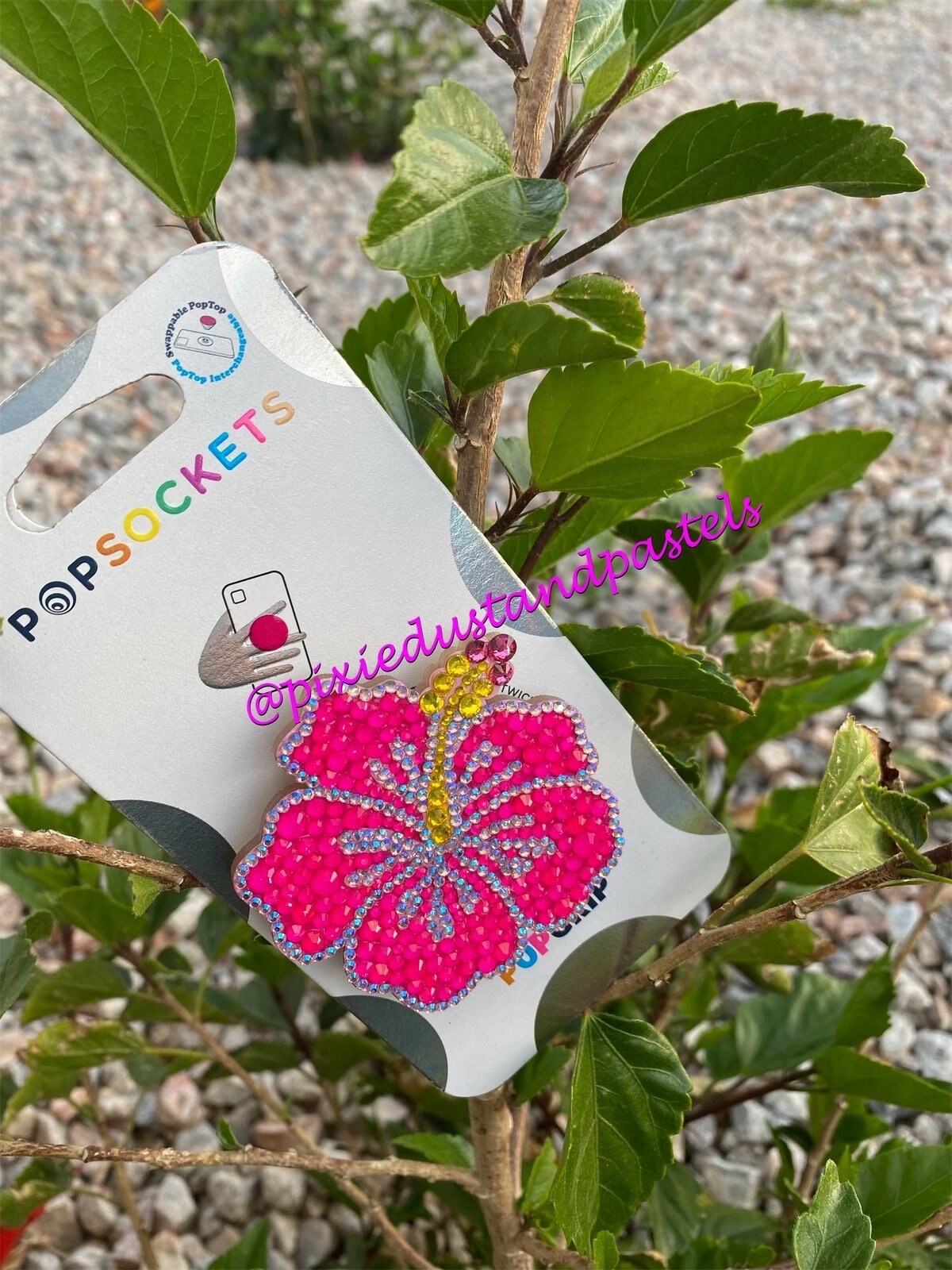 Summertime Hibiscus Flower! Pure Bling Hibiscus Flower Phone Accessory or Badge Reel - can be customized! Pick your colors!