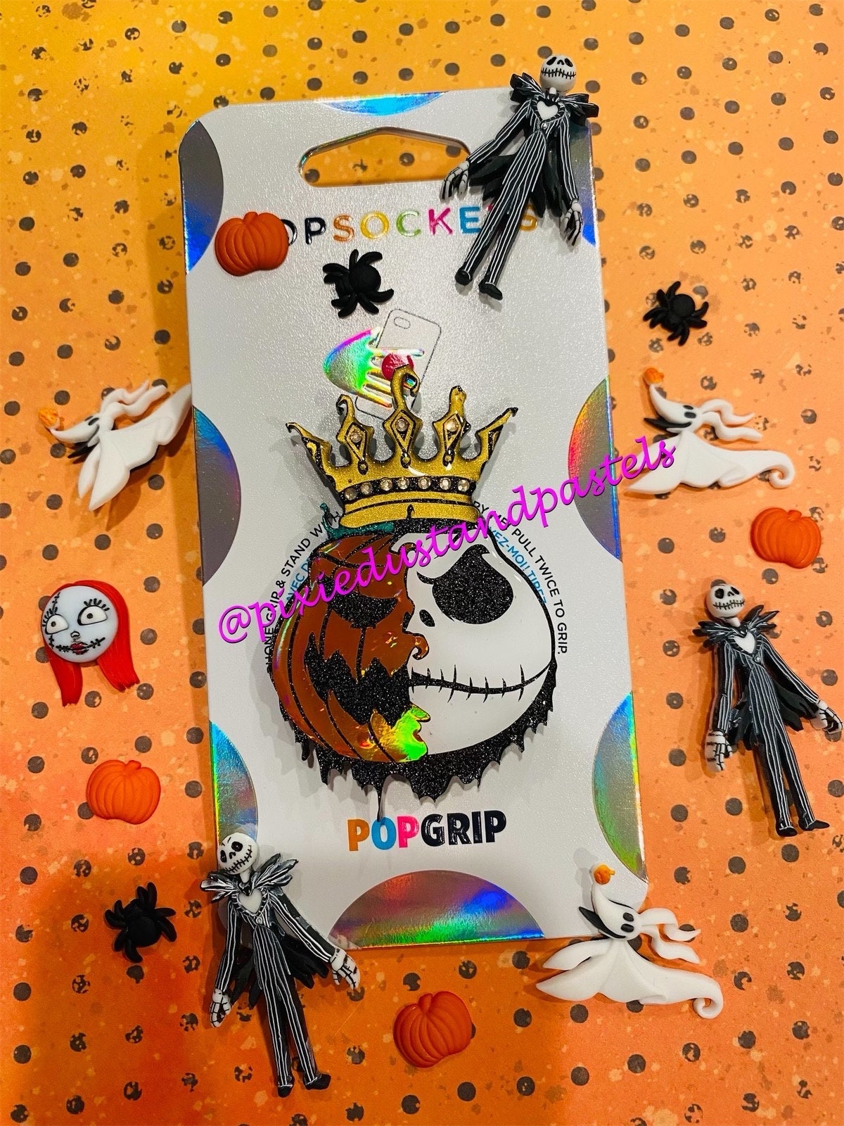 The Pumpkin King Mr. Jack - Mr. Skellington Phone Grip - NBC Halloweentown Phone Grip or Badge Reel - Nightmare