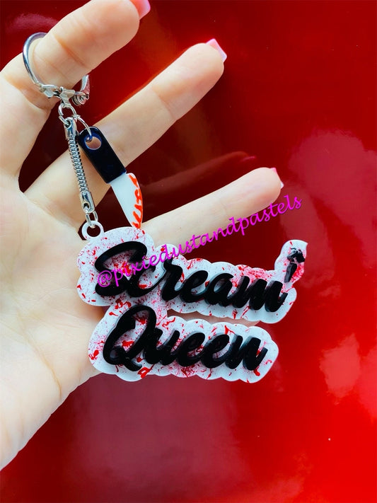 Customizable Acrylic Name/Saying Keychain or Bag charm - Pick your Colors and Font! Perfect for Bridesmaid - Birthday Party Favors!