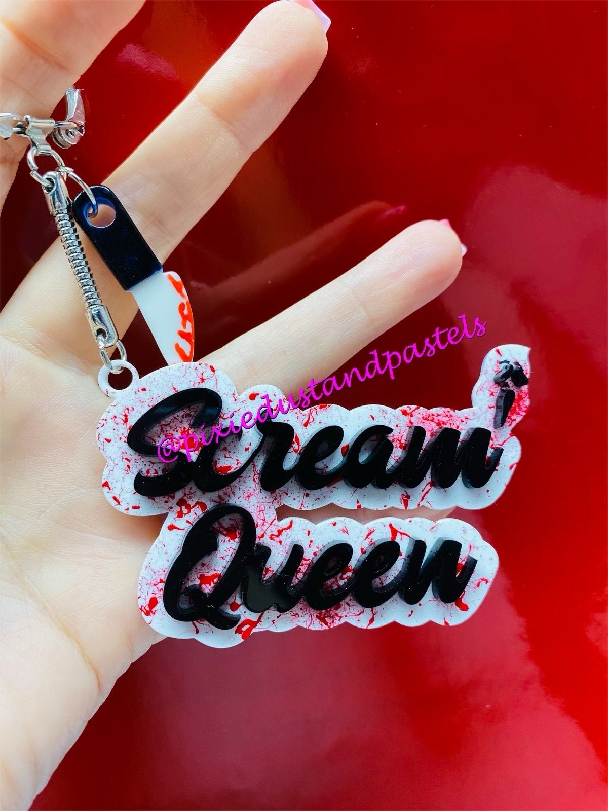 Customizable Acrylic Name/Saying Keychain or Bag charm - Pick your Colors and Font! Perfect for Bridesmaid - Birthday Party Favors!