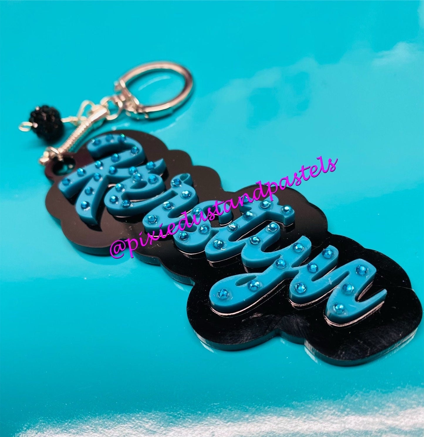 Customizable Acrylic Name/Saying Keychain or Bag charm - Pick your Colors and Font! Perfect for Bridesmaid - Birthday Party Favors!