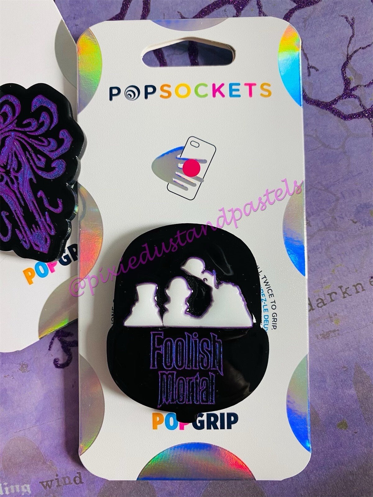 Haunted Mansion Duo - Haunted Mansion Doom Buggy Glow! - Haunted Mansion Wallpaper - Haunted Mansion - Phone Grip - Badge Reel