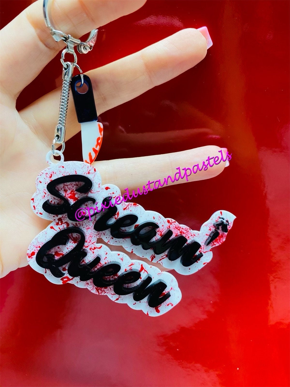 Customizable Acrylic Name/Saying Keychain or Bag charm - Pick your Colors and Font! Perfect for Bridesmaid - Birthday Party Favors!