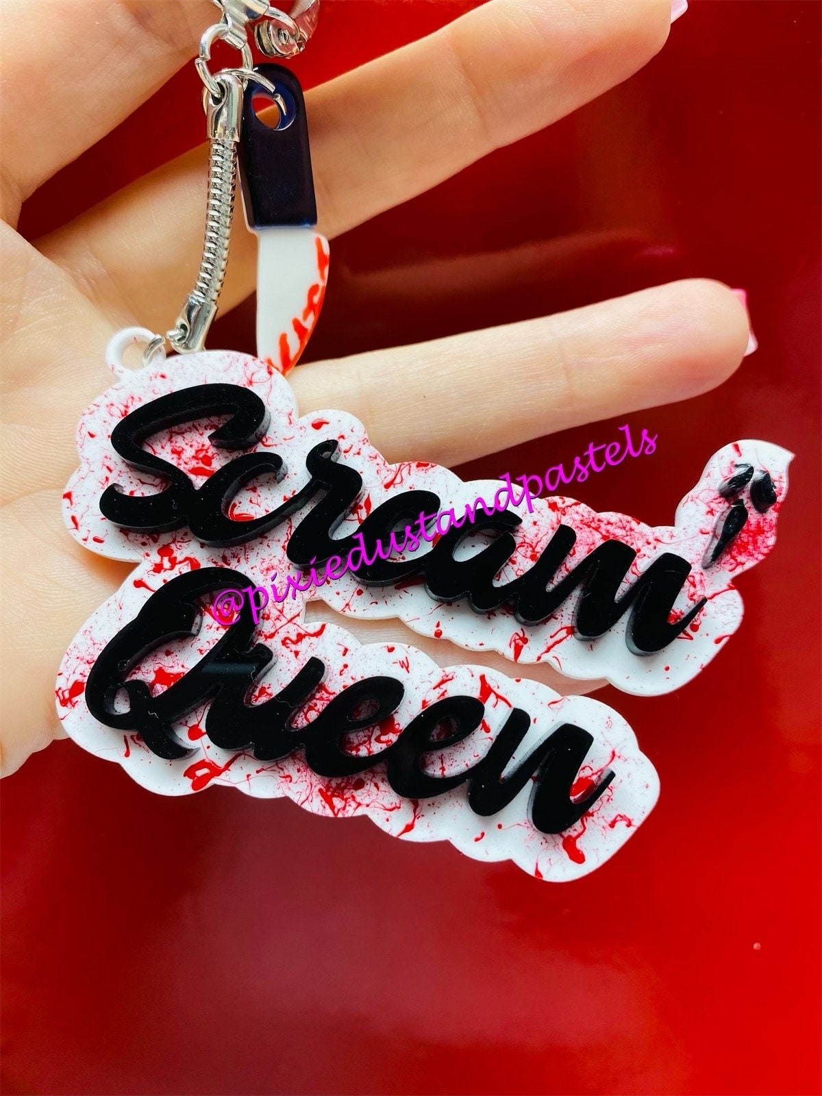 Customizable Acrylic Name/Saying Keychain or Bag charm - Pick your Colors and Font! Perfect for Bridesmaid - Birthday Party Favors!