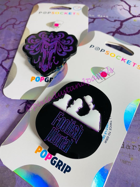 Haunted Mansion Duo - Haunted Mansion Doom Buggy Glow! - Haunted Mansion Wallpaper - Haunted Mansion - Phone Grip - Badge Reel