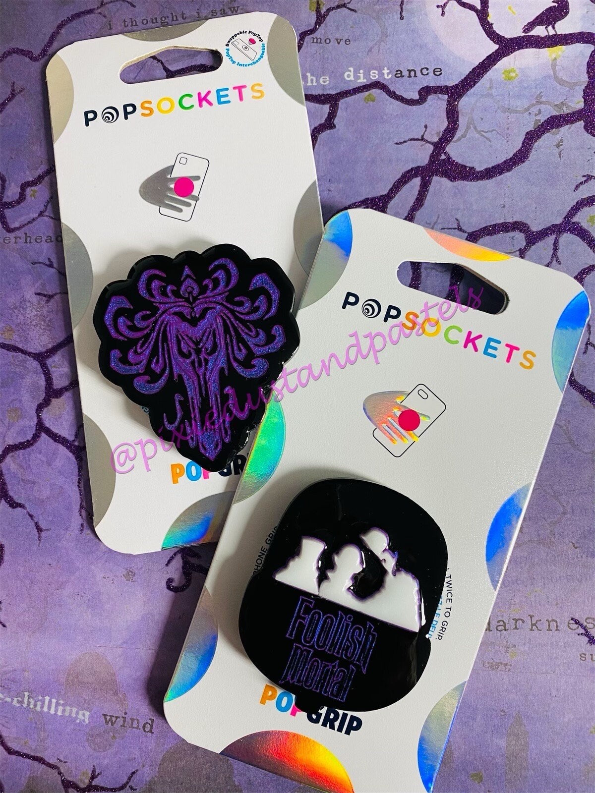 Haunted Mansion Duo - Haunted Mansion Doom Buggy Glow! - Haunted Mansion Wallpaper - Haunted Mansion - Phone Grip - Badge Reel