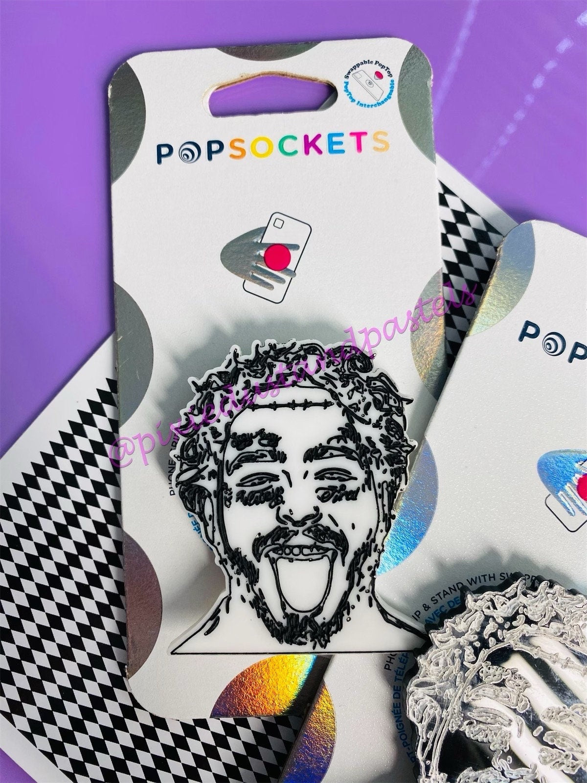 Posty’s Love Ya’ll So Much! Post design pop! Music Inspired Malone Phone Grip or Keychain - Custom colors!