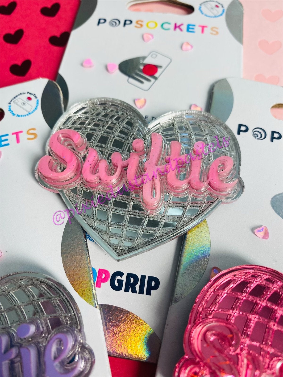 It’s a Swiftie Galentine!! Valentine Swiftie Disco Heart Phone Grip Pop! Socket for Phone