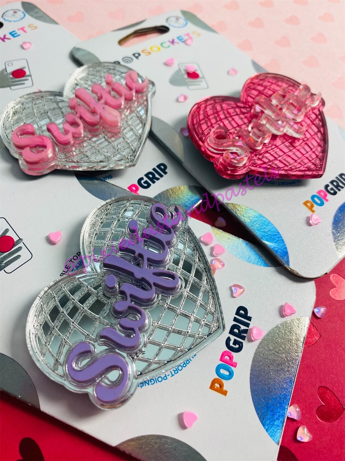 It’s a Swiftie Galentine!! Valentine Swiftie Disco Heart Phone Grip Pop! Socket for Phone